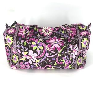 Vera Bradley Large travel 22x11 Cotton purple punch Duffel Bag